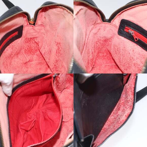 CELINE Shoulder Bag Leather Black Gold - Picture 12 of 13